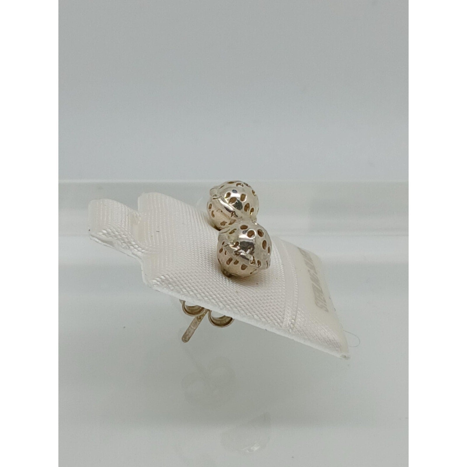Vintage 925 Sterling Silver Bali Tribal Ball Stud Earrings 7mm - HoneyThomas.com