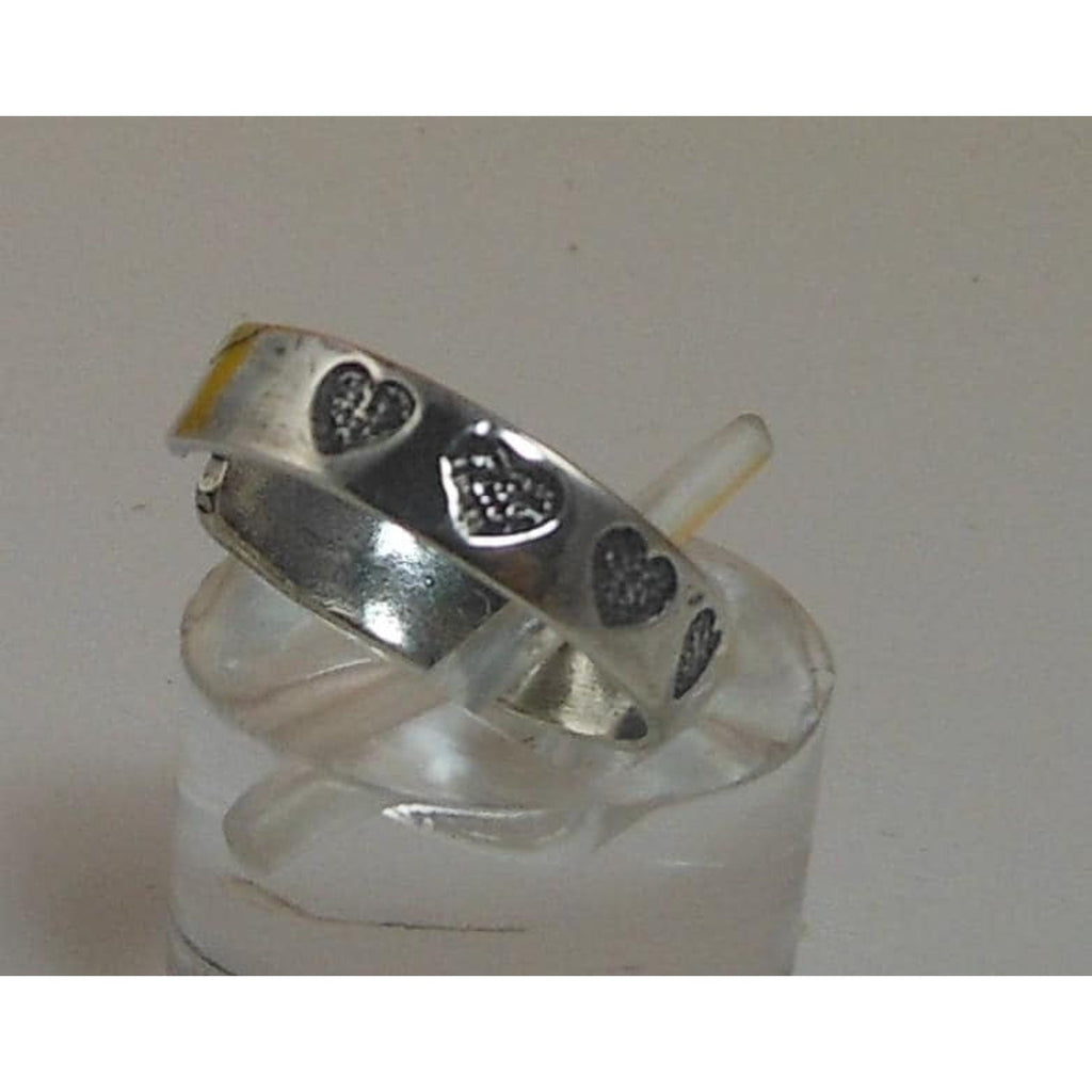 Vintage Sterling Silver Hearts Toe Ring Handcrafted Unique Jewelry from Thailand - HoneyThomas.com