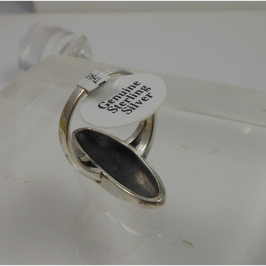 1990's Sterling Silver Statement Tribal Boho Ring Size 7 - HoneyThomas.com