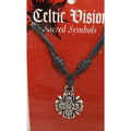 Vintage Celtic Vision Sacred Symbols Cross Necklace Pendant 24" Adjustable - HoneyThomas.com