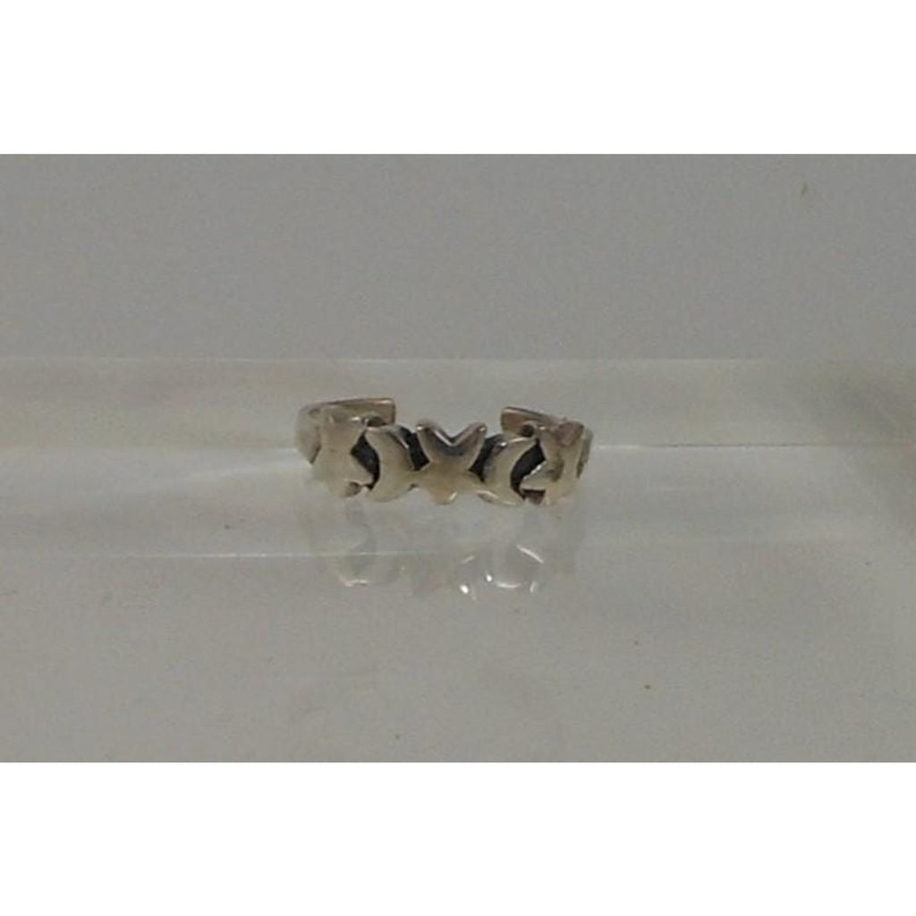 Handcrafted Vintage Sterling Silver Stars Moon Toe Ring from Thailand - New Old