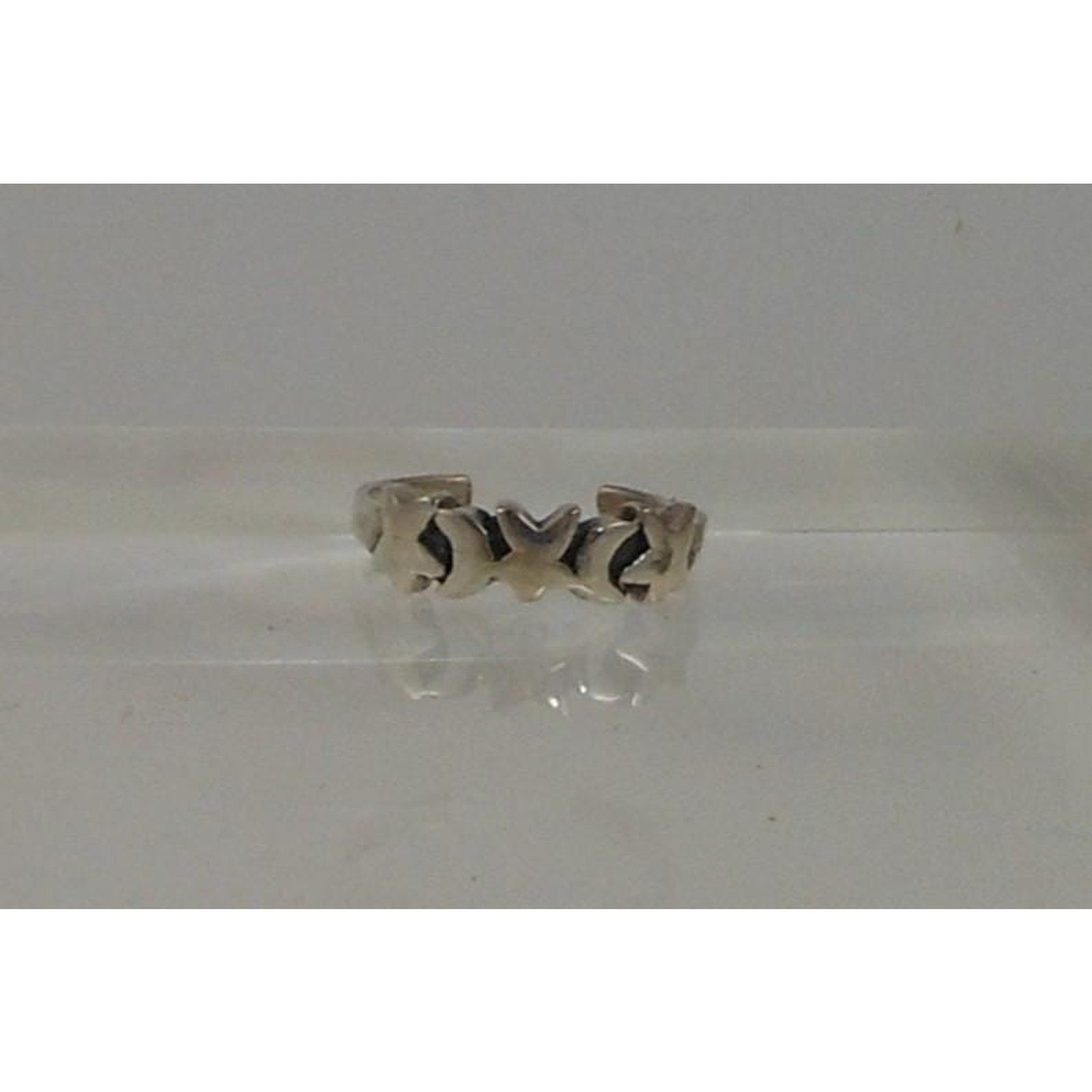 Handcrafted Vintage Sterling Silver Stars Moon Toe Ring from Thailand - New Old