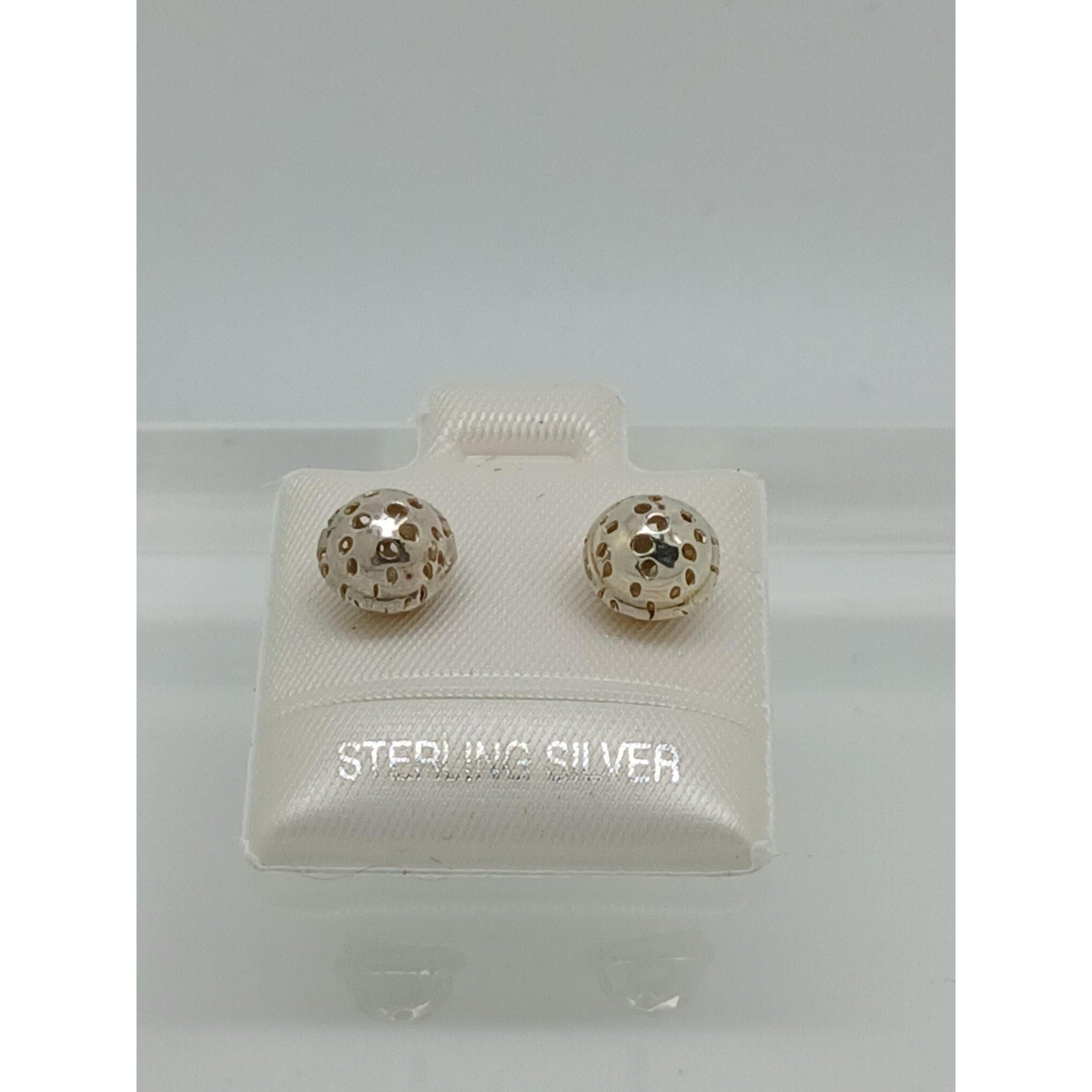 Vintage 925 Sterling Silver Bali Tribal Ball Stud Earrings 7mm - HoneyThomas.com