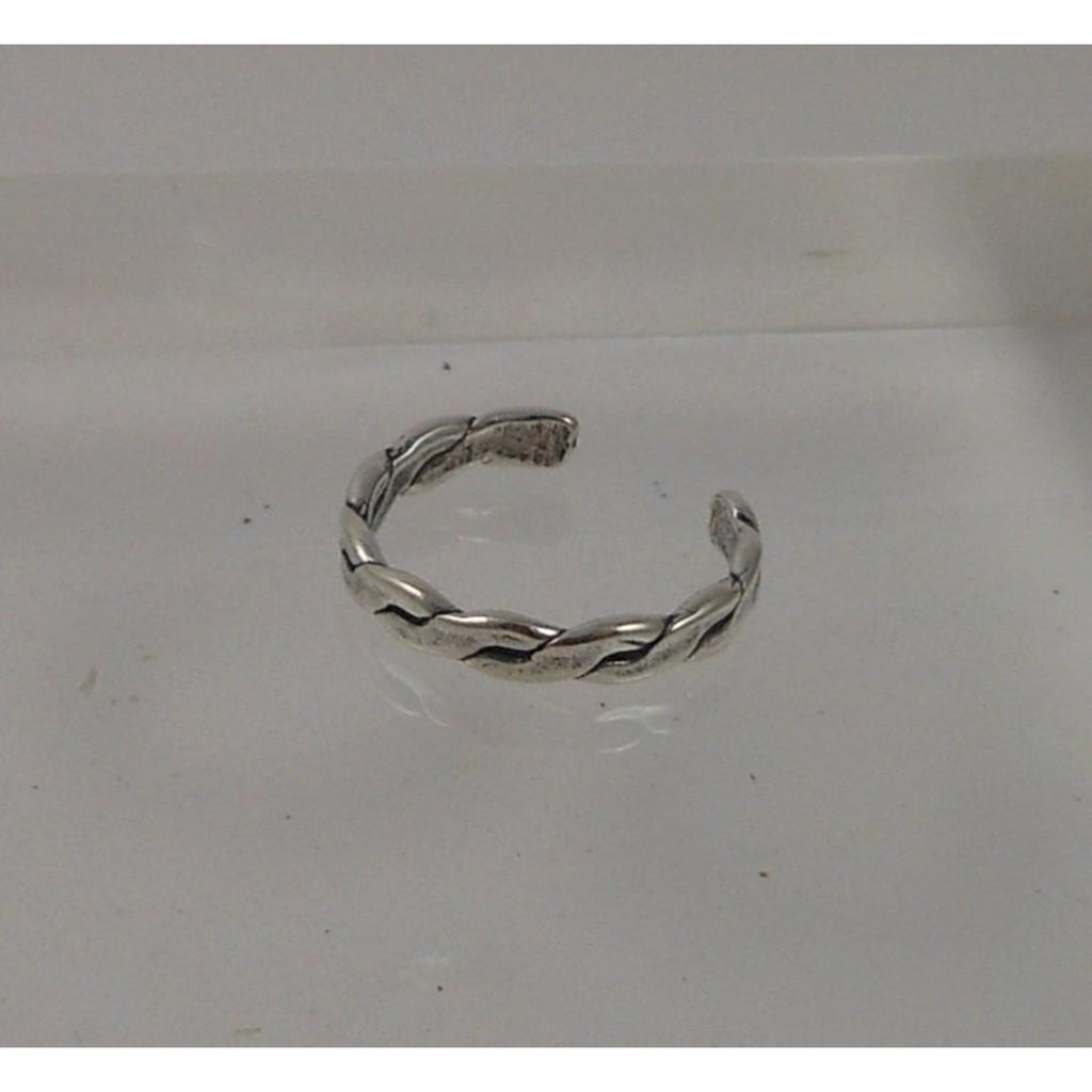 Vintage Sterling Silver Sexy Braid Toe Ring - Made in Thailand - NOS - HoneyThomas.com