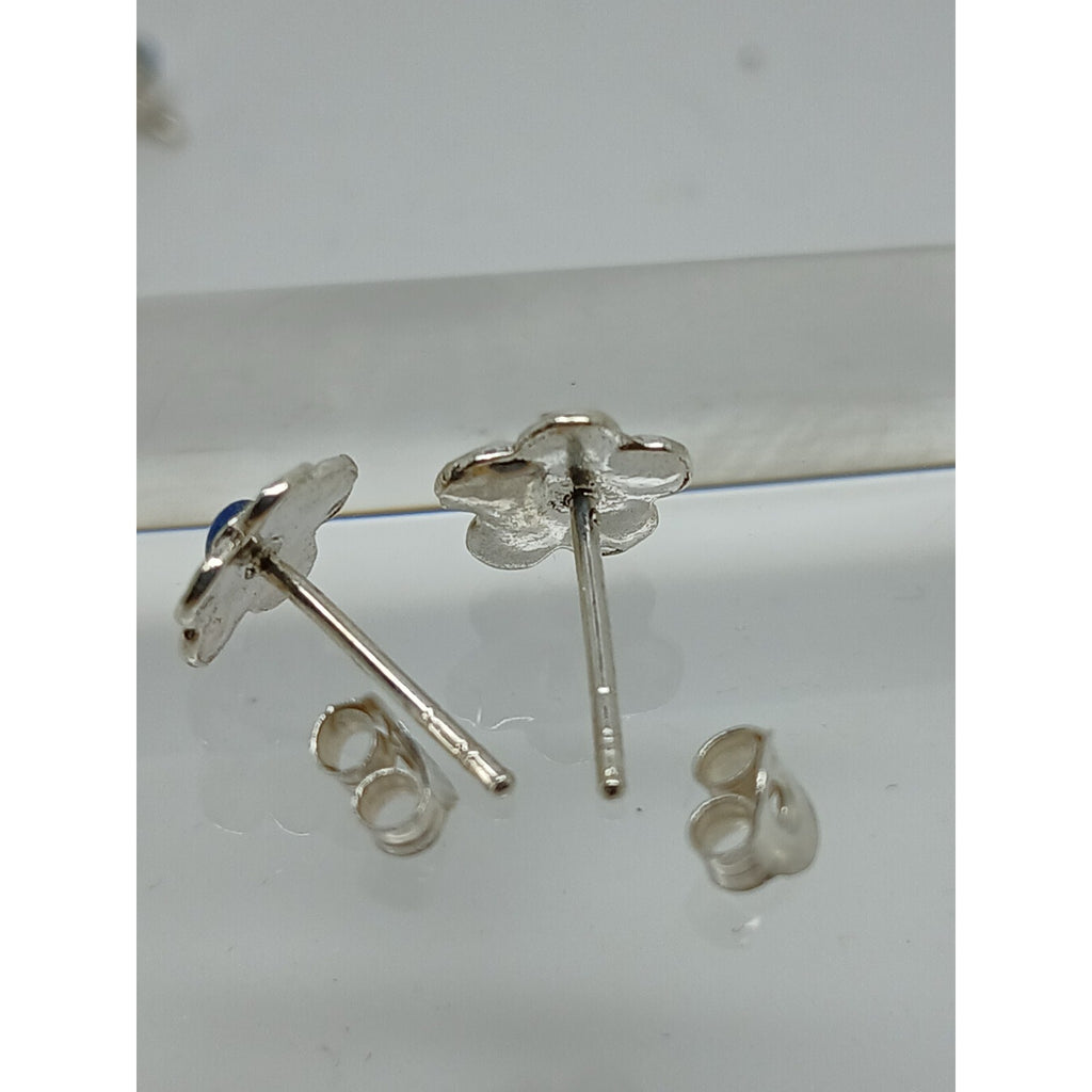 Vintage Estate Jewelry NOS .925 Sterling Silver Light Blue Crystal New Earrings - HoneyThomas.com
