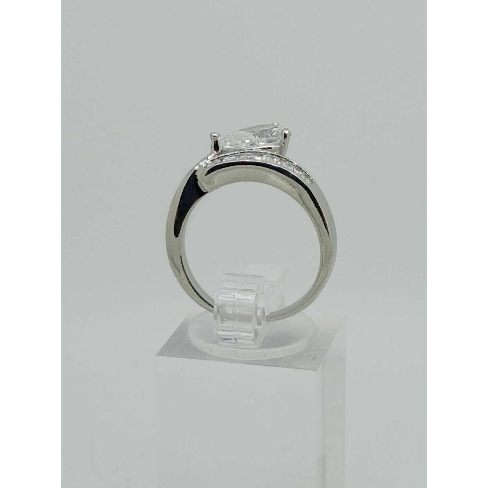 2.4CT Vintage Gold Plated Pear Radiant Cut Sim Diamond CZ Engagement Ring Size 6