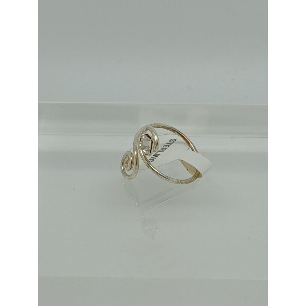 Sexy Clear Crystal Rhinestone Toe Ring Adjustable Size, Sterling Silver Gift box