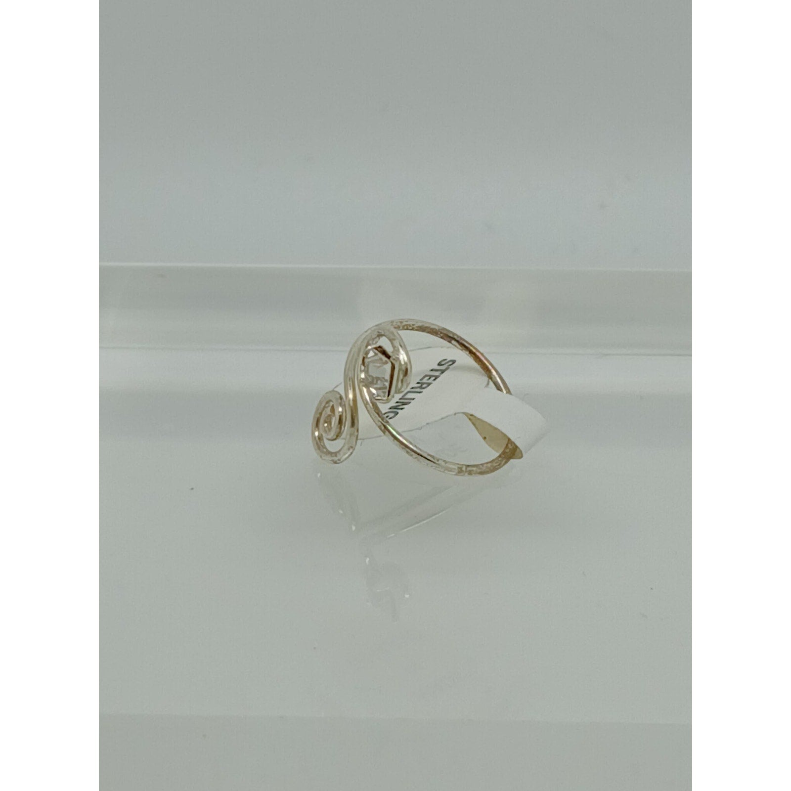 Sexy Clear Crystal Rhinestone Toe Ring Adjustable Size, Sterling Silver Gift box