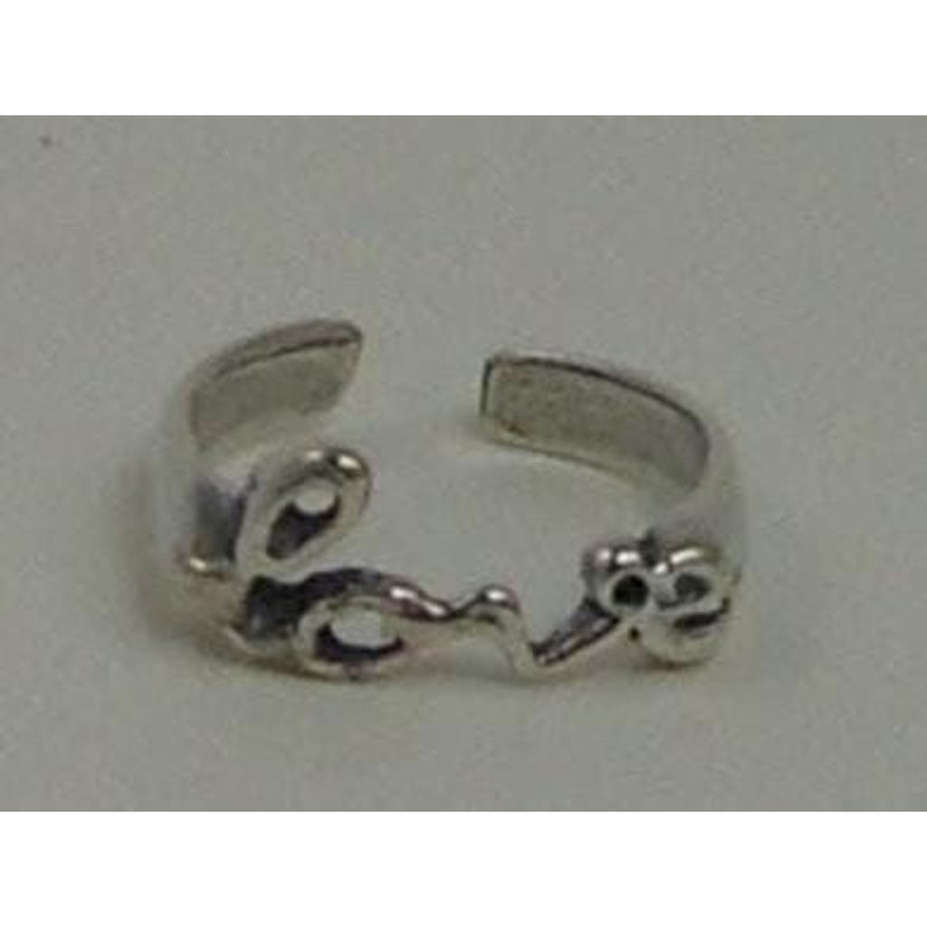 Vintage Sterling Silver LOVE Toe Ring from Thailand - NOS, 925 Silver, Unique