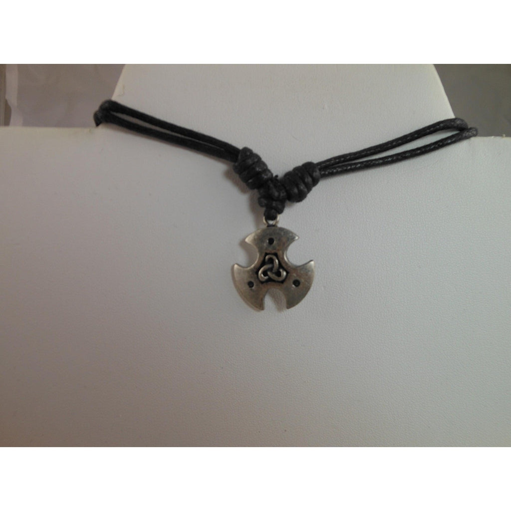 Mystical Vintage Celtic Cross Necklace Pendant Adjustable 24" Sacred Symbols NOS - HoneyThomas.com