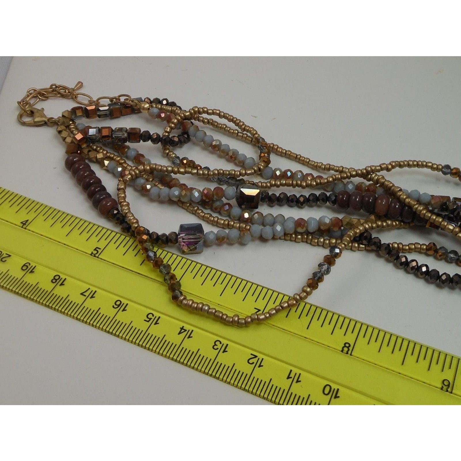 Gorgeous Handmade AB Crystal Necklace with Adjustable 2-Strand Design - HoneyThomas.com