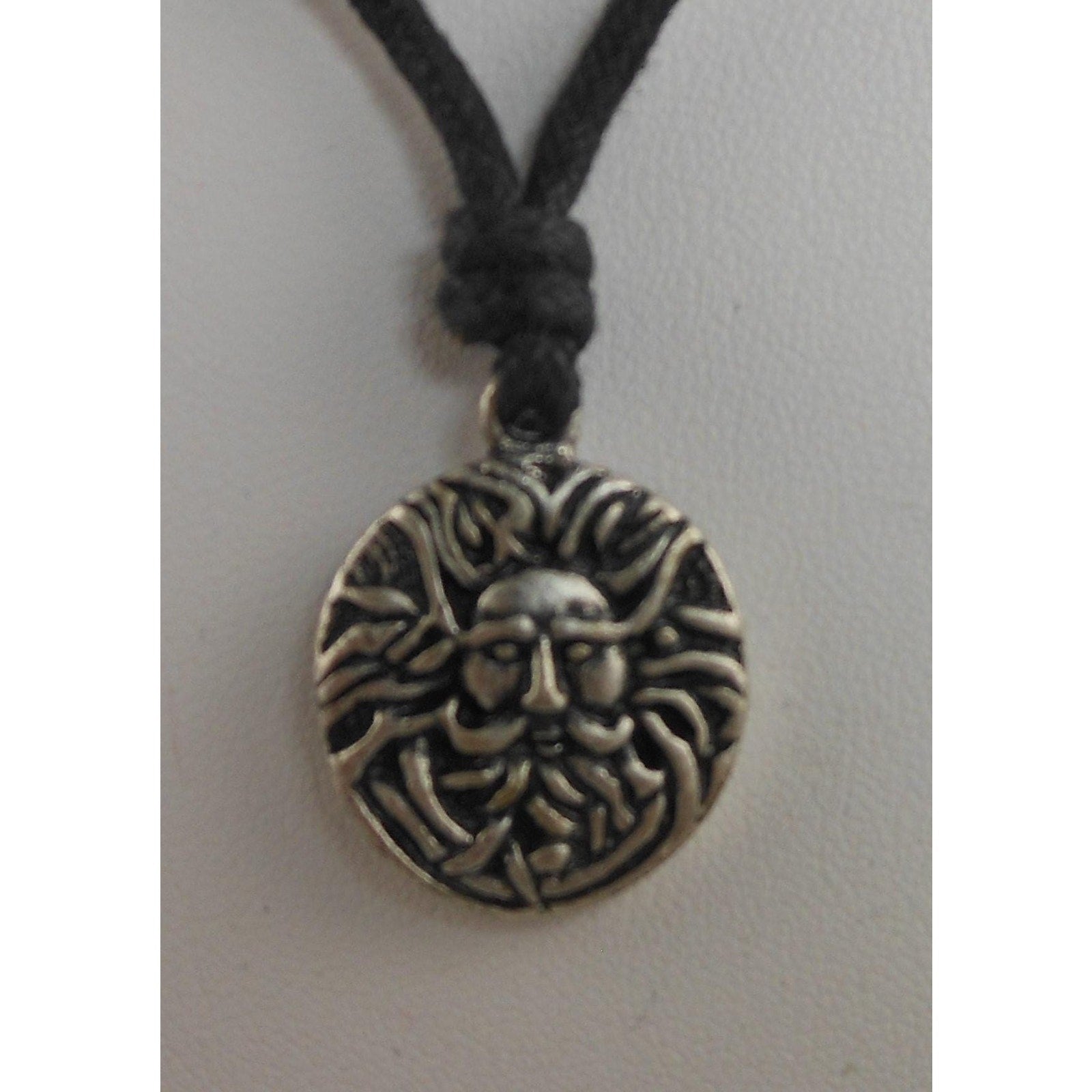 Vintage Sacred Symbols Celtic Necklace Pendant with Adjustable Cord - NOS - HoneyThomas.com