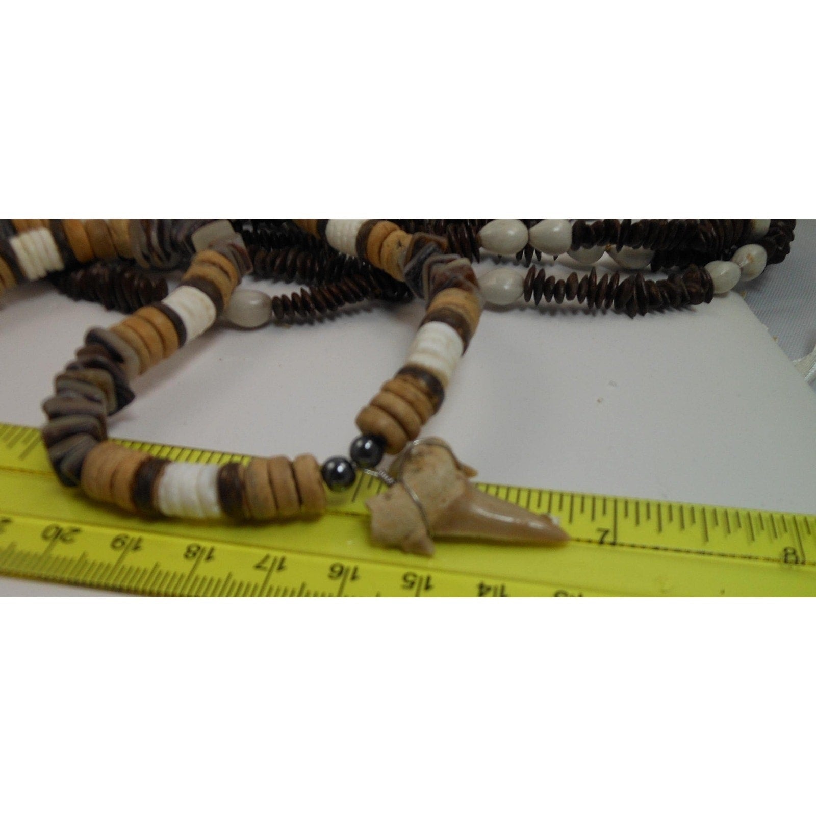 Handmade Tooth Pendant Necklace and Coco Shell Long Necklace Set - 2 Piece Set - HoneyThomas.com