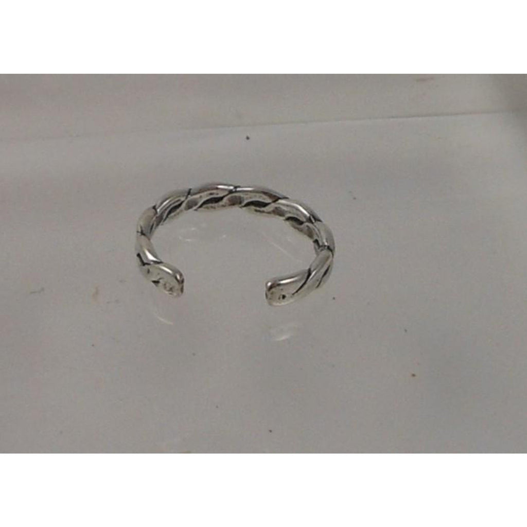 Vintage Sterling Silver Sexy Braid Toe Ring - Made in Thailand - NOS - HoneyThomas.com