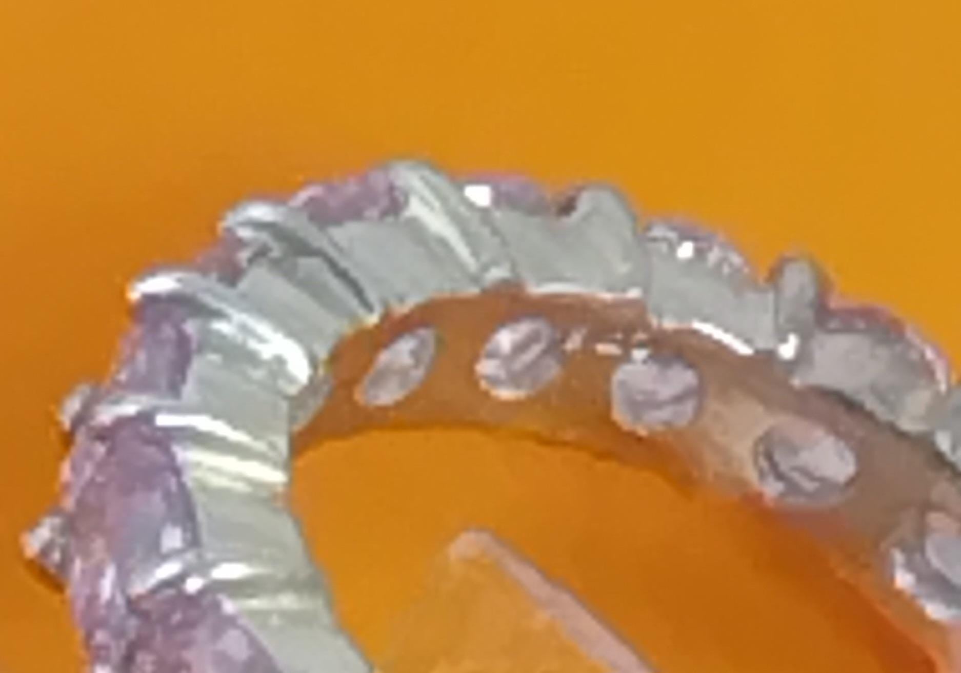 Vintage Sterling Silver CZ Engagement Ring: Handcrafted Anniversary Band, Size 7