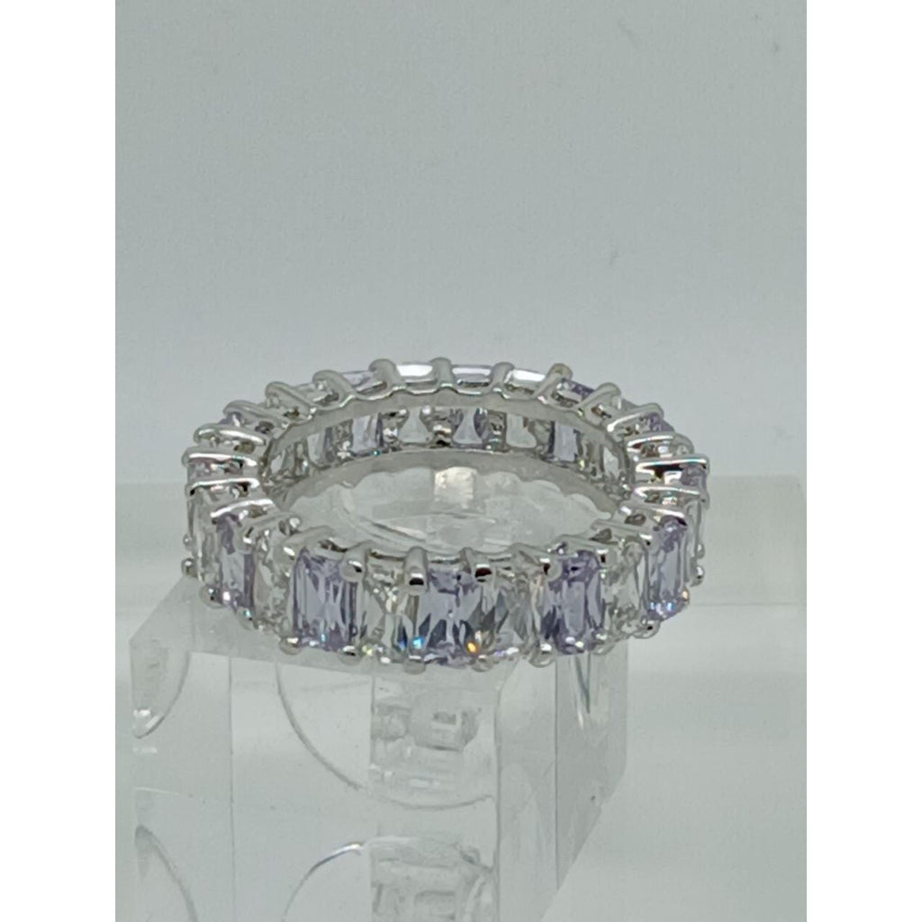 3.70CT White Gold EP Eternity Anniversary Wedding Band Ring Size 9 - HoneyThomas.com