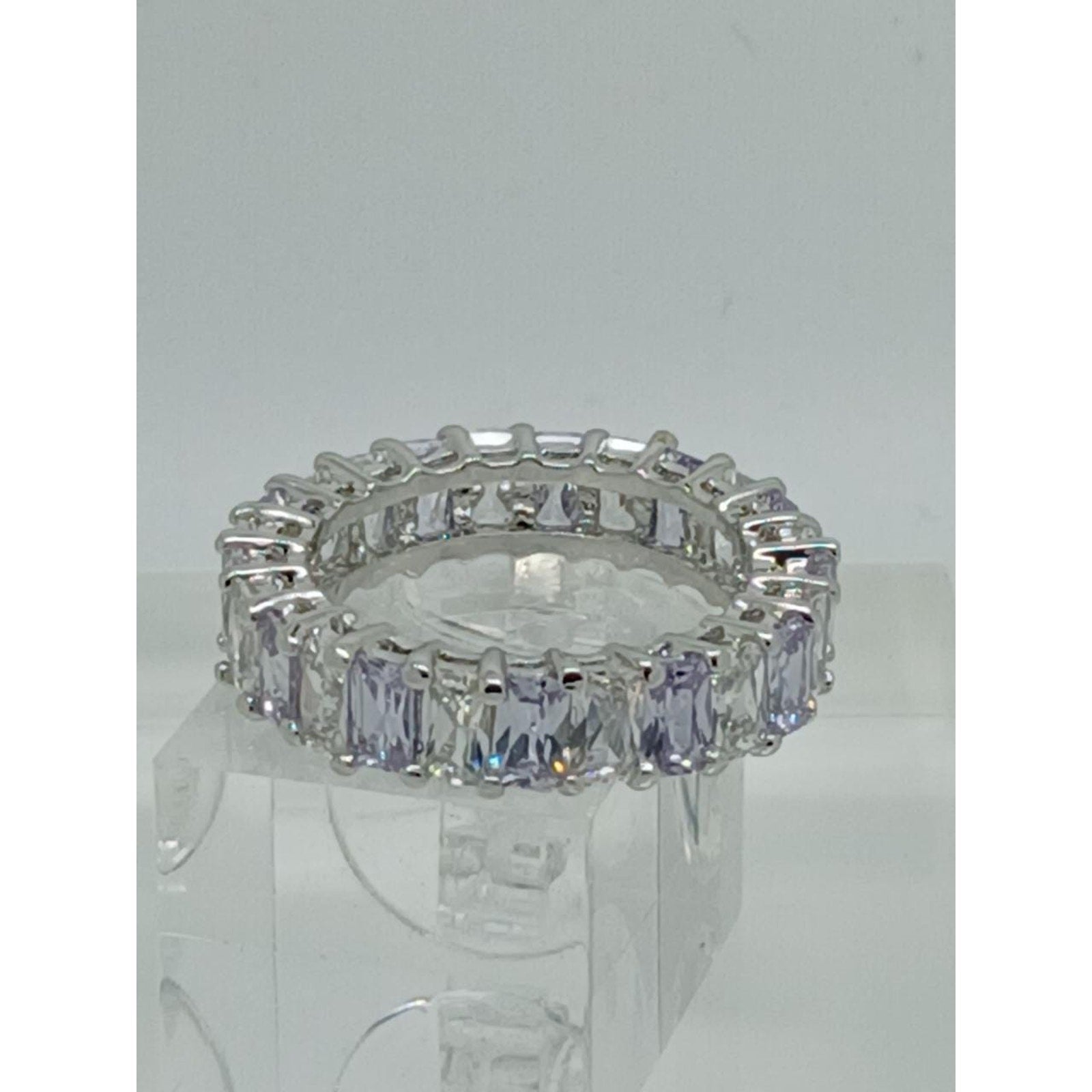 3.70CT White Gold EP Eternity Anniversary Wedding Band Ring Size 9 - HoneyThomas.com