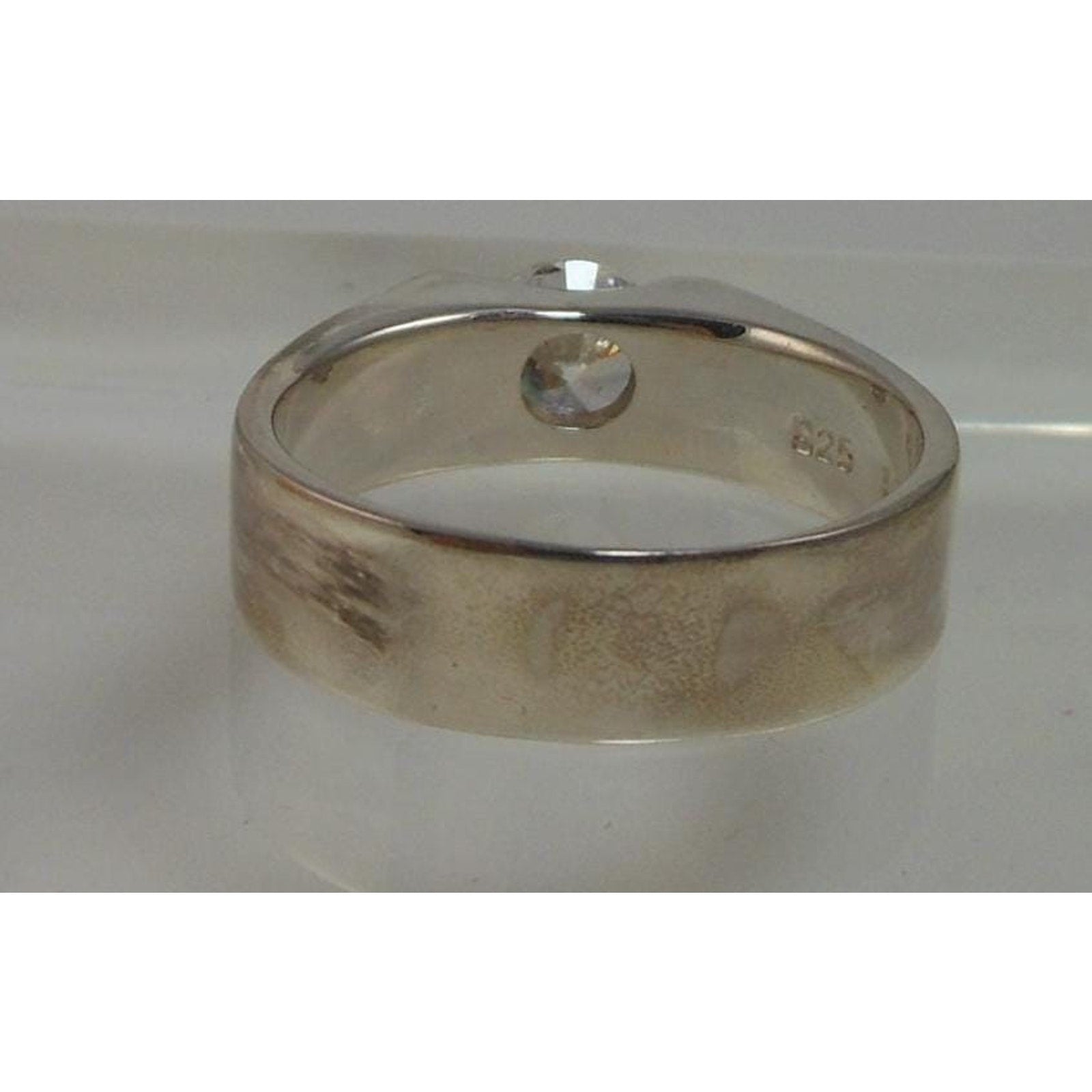 Designer BOCCO Vintage Sterling Silver Engagement Solitaire Sim Diamond Ring 8