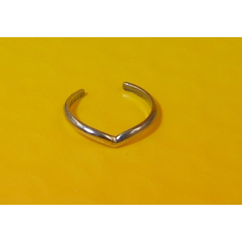 Vintage Sterling Silver V-Dip Toe Ring, Thai Made NOS, Delicate 2mm Band, Sexy