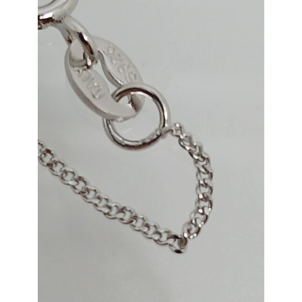 925 Sterling Silver Simulated Diamond Pendant Necklace Minimalist Petite - HoneyThomas.com
