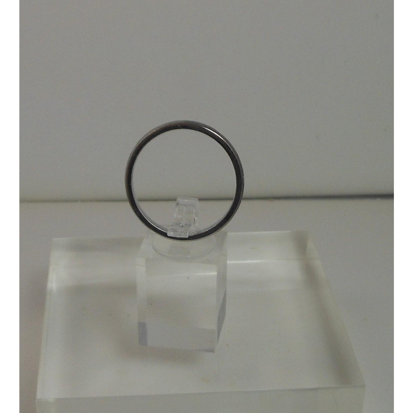 Handmade Sterling Silver Diamond-Cut Ring, 925 Stamped, Size 15.25 Vintage 4.5g