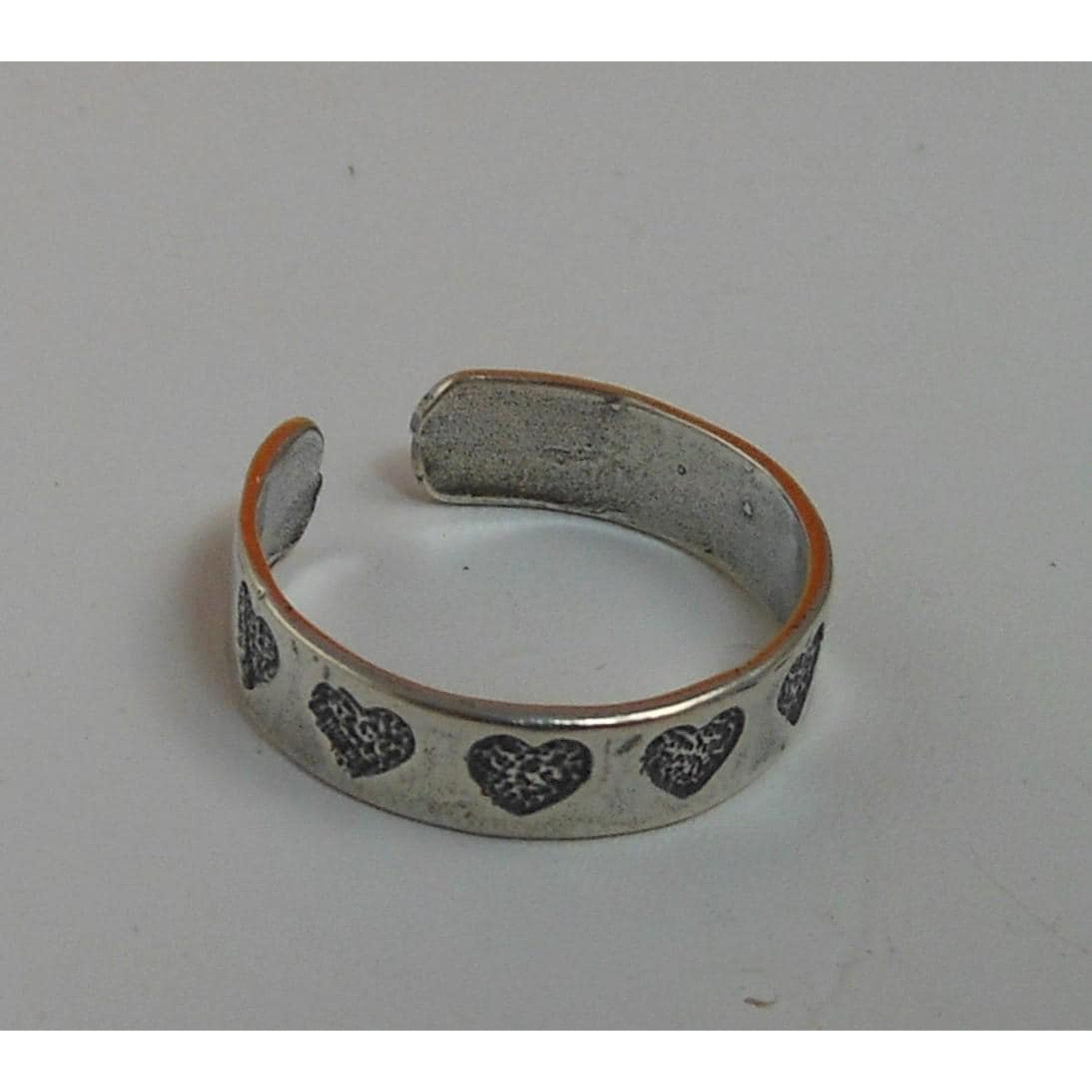 Vintage Sterling Silver Hearts Toe Ring Handcrafted Unique Jewelry from Thailand