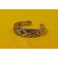 Vintage Sterling Silver Tribal Diamond Cut Toe Ring – Handcrafted Unique Jewelry