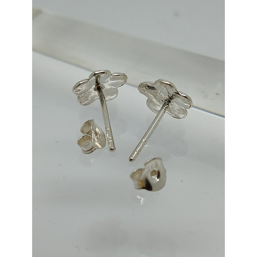Vintage Estate Jewelry NOS .925 Sterling Silver Light Blue Crystal New Earrings - HoneyThomas.com