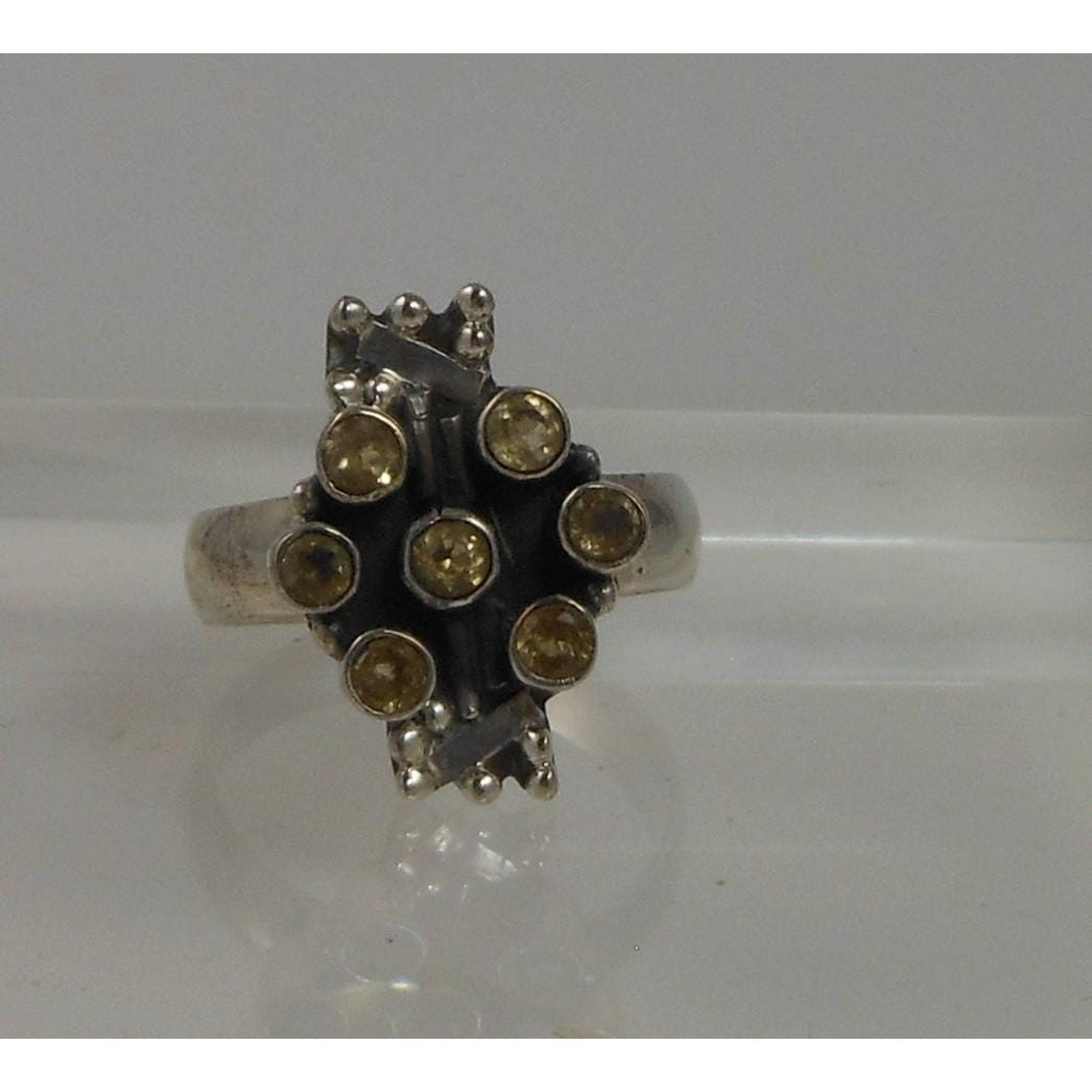 Handcrafted Vintage Amethyst Sterling Silver Ring Size 9.5 Natural Gemstone 6.2g - HoneyThomas.com