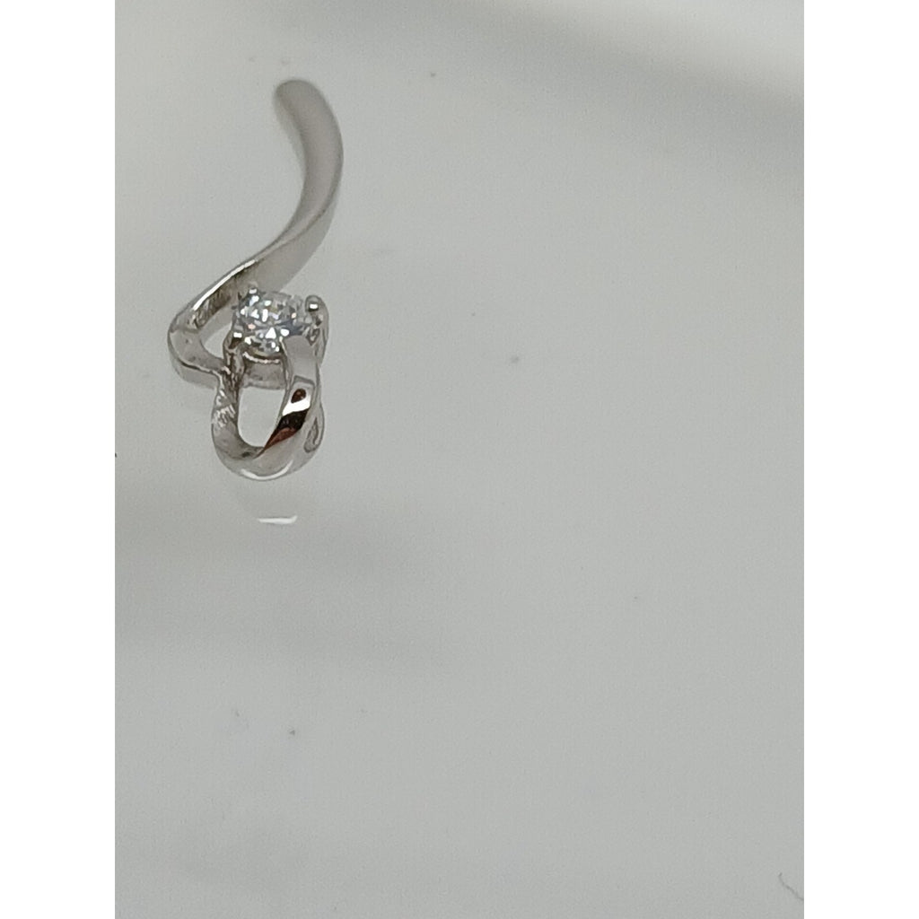 .925 Thailand Sterling Silver Simulated Diamond Pendant Necklace NEW Gift Boxed - HoneyThomas.com