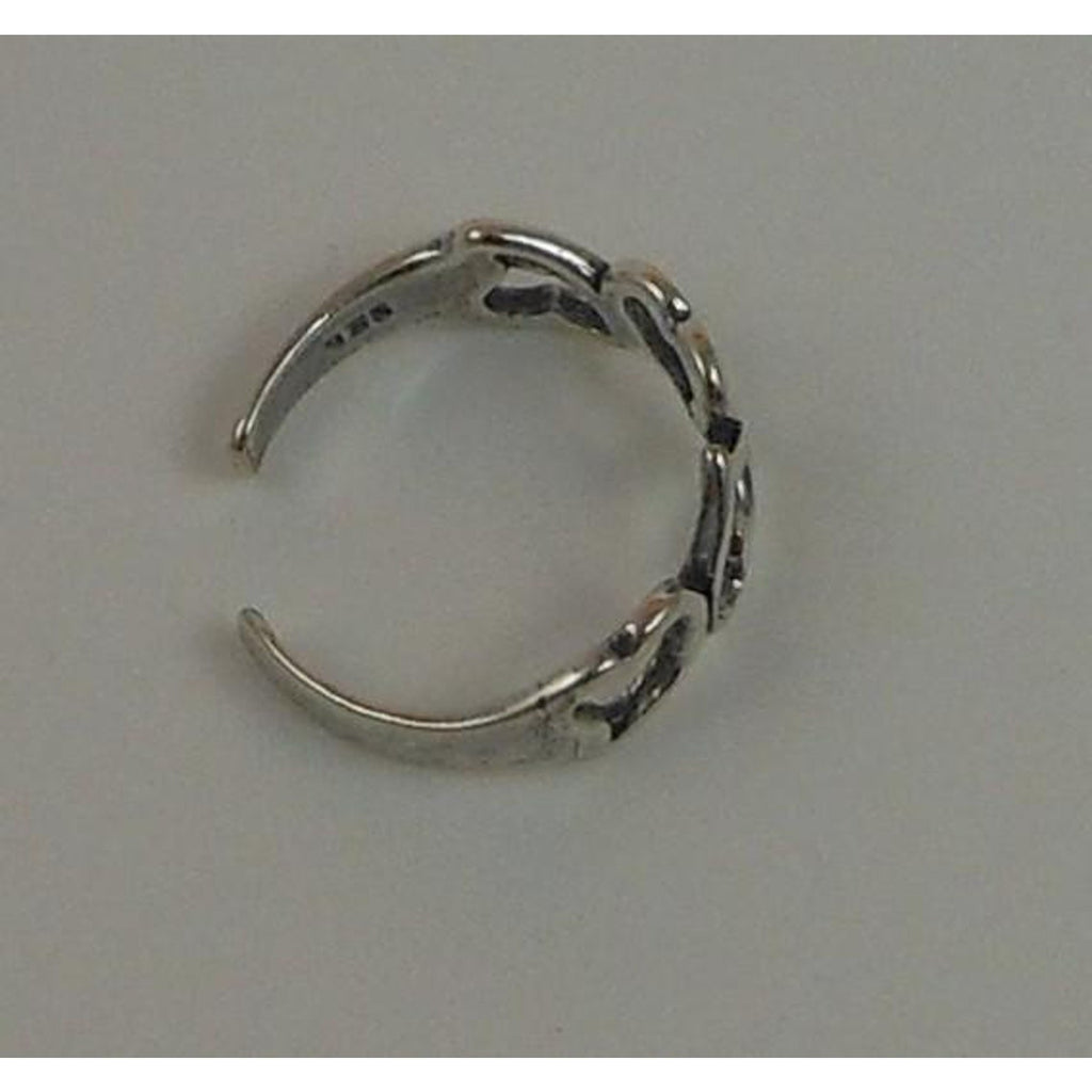 Vintage Sterling Silver Hearts Toe Ring - NOS Boho Jewelry from Thailand, 925 - HoneyThomas.com