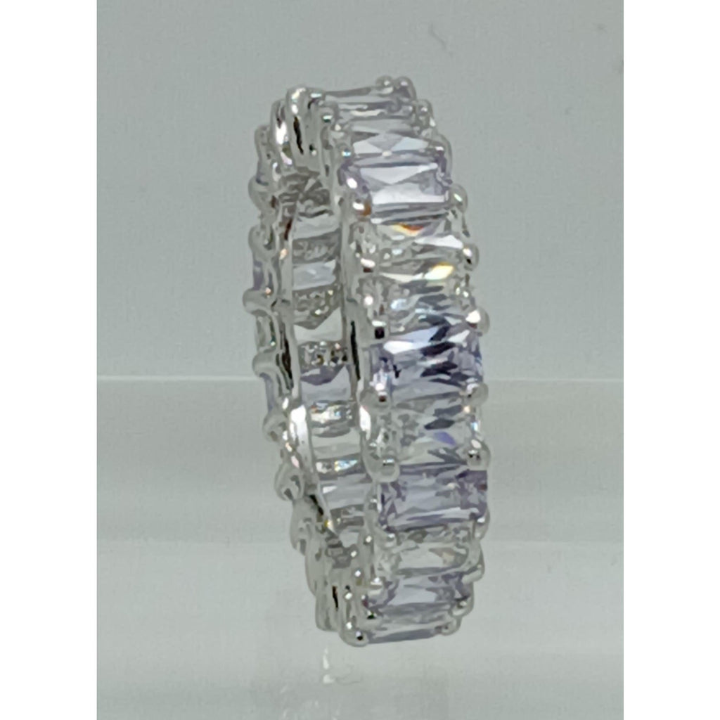 3.70CT White Gold EP Eternity Anniversary Wedding Band Ring Size 9 - HoneyThomas.com