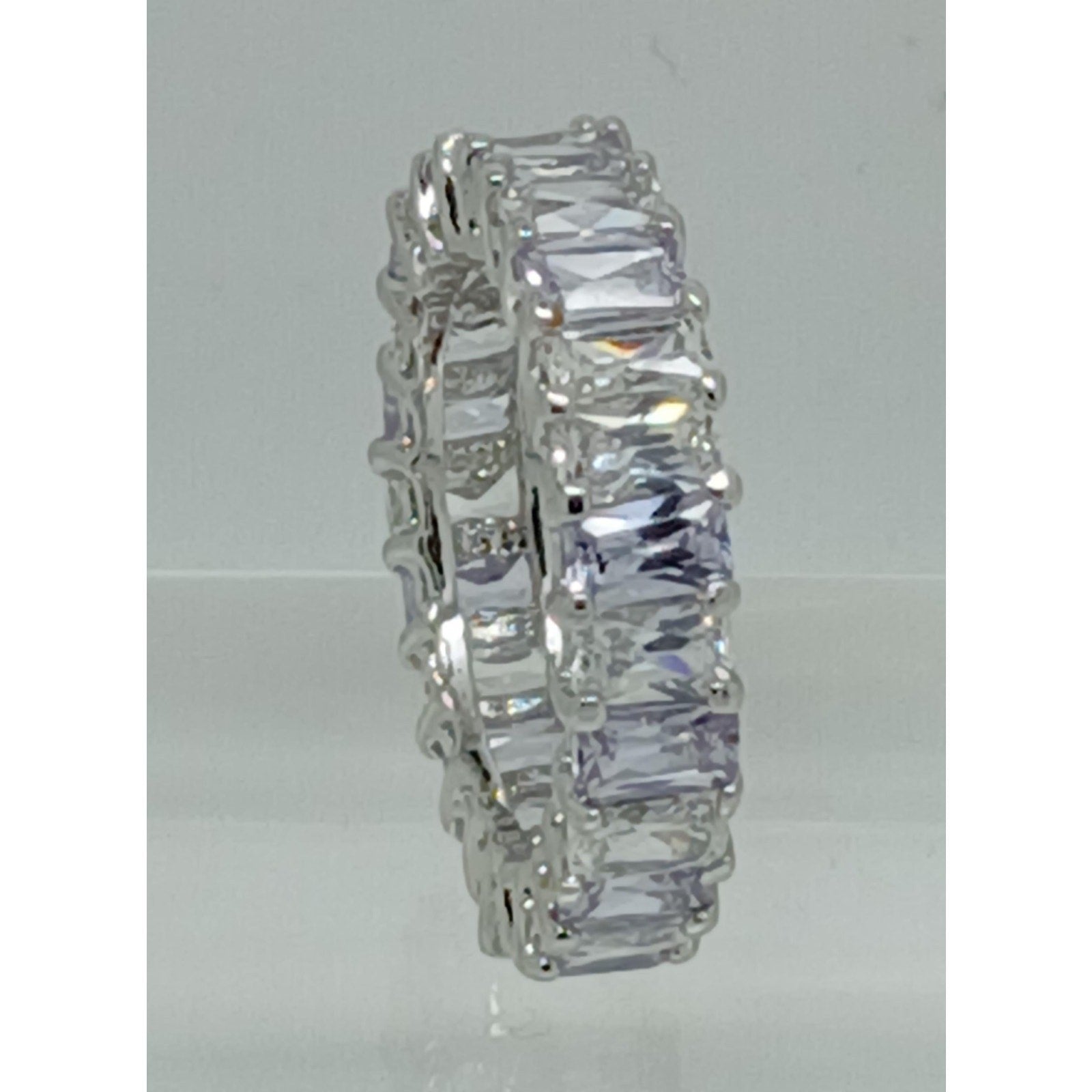 3.70CT White Gold EP Eternity Anniversary Wedding Band Ring Size 9 - HoneyThomas.com