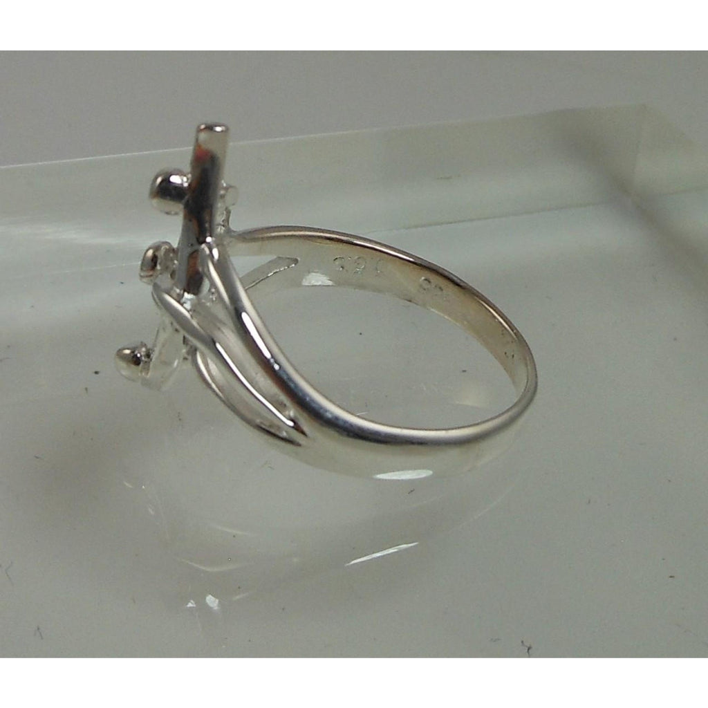 1990's New Unique Vintage Handmade 925 Sterling Silver Artistic Ring Size 7.5