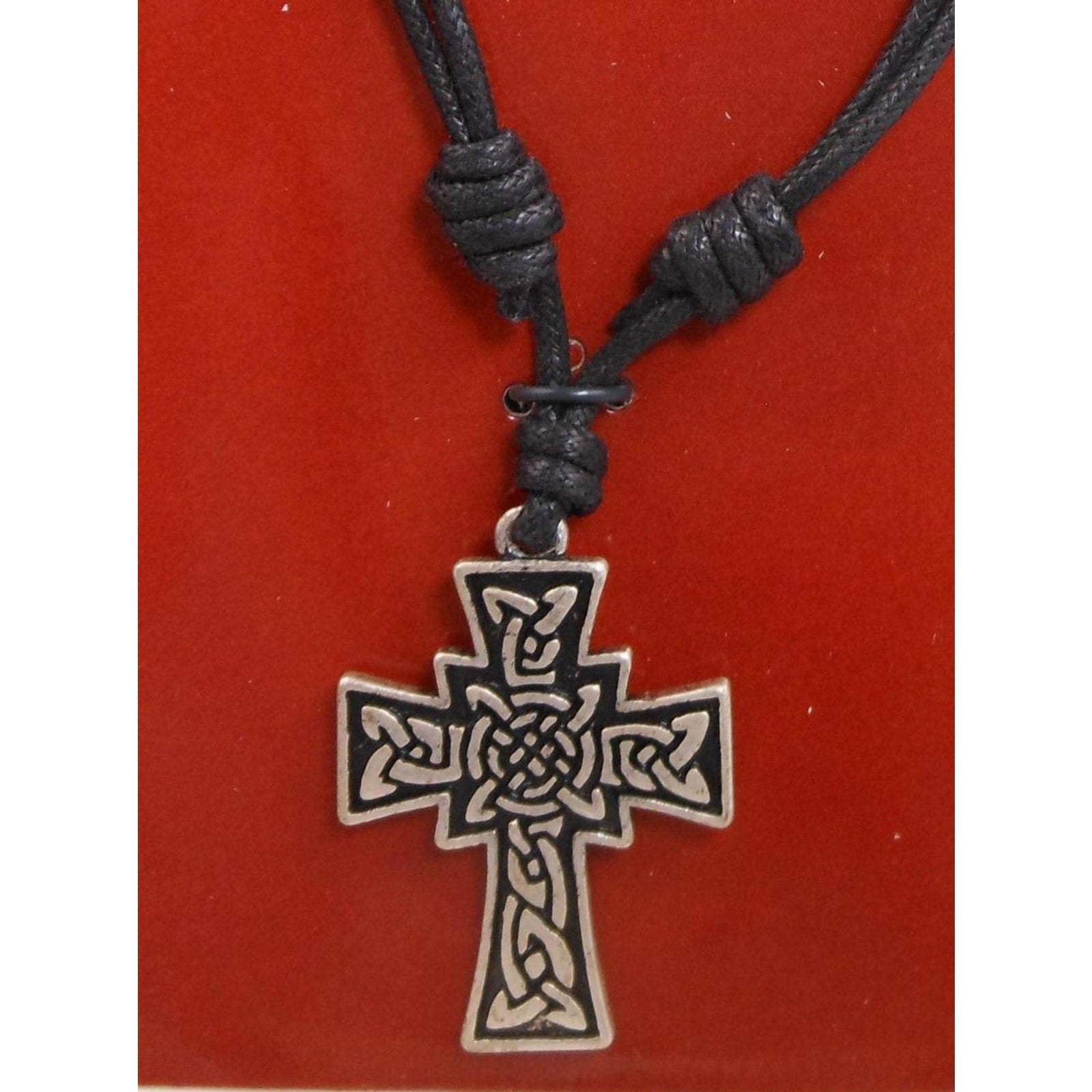 Vintage Celtic Vision Sacred Symbols Cross Necklace Pendant 24 Adjustable - HoneyThomas.com