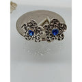 Vintage Estate Jewelry NOS .925 Sterling Silver Light Blue Crystal New Earrings - HoneyThomas.com