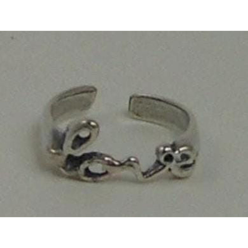 Vintage Sterling Silver LOVE Toe Ring from Thailand - NOS, 925 Silver, Unique - HoneyThomas.com