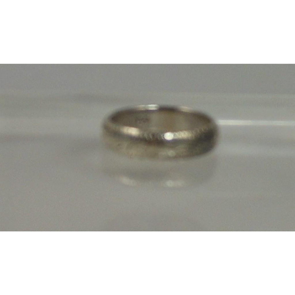 925 Sterling Silver Handcrafted Diamond-Cut Ring Size 5 Vintage Thailand 2.7g 4m - HoneyThomas.com