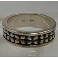 Vintage 1990's Sterling Silver Band Ring Size 7.25 Black Oxidized 6mm Thailand - HoneyThomas.com