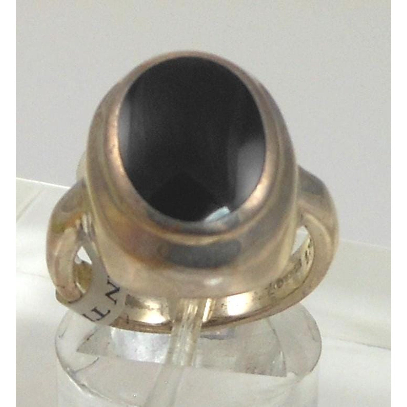 Elegant Vintage Sterling Silver Black Onyx Ring Size 6 925 Thailand NOS 6.5g