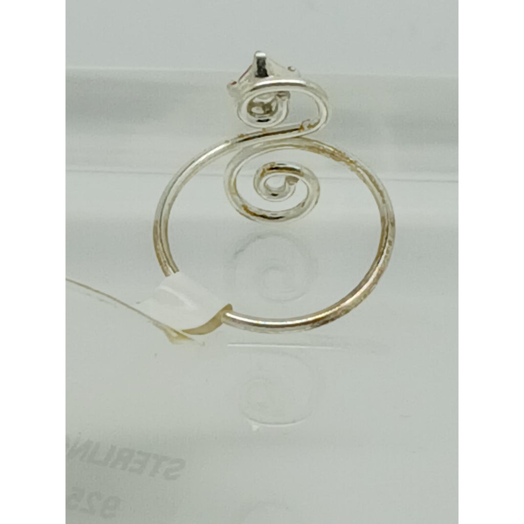 Sexy Pink Crystal Rhinestone Toe Ring Adjustable Size Sterling Silver Gift Boxed