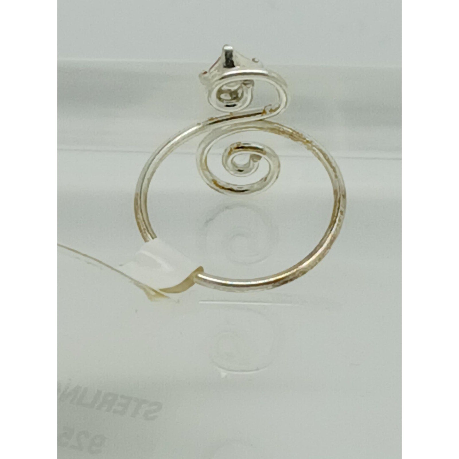 Sexy Pink Crystal Rhinestone Toe Ring Adjustable Size Sterling Silver Gift Boxed