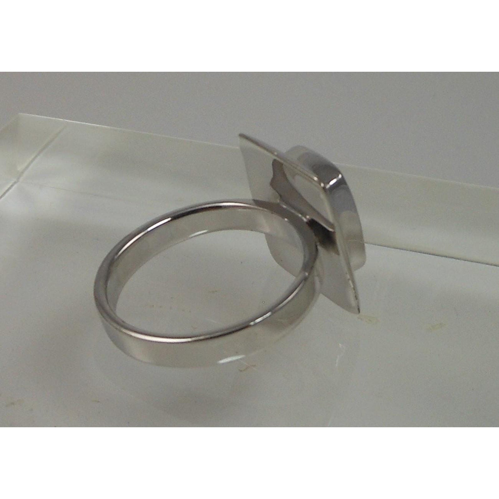 Vintage Thai Sterling Silver Black Onyx Ring Size 7 925 Stamped 3mm Band 5.1g