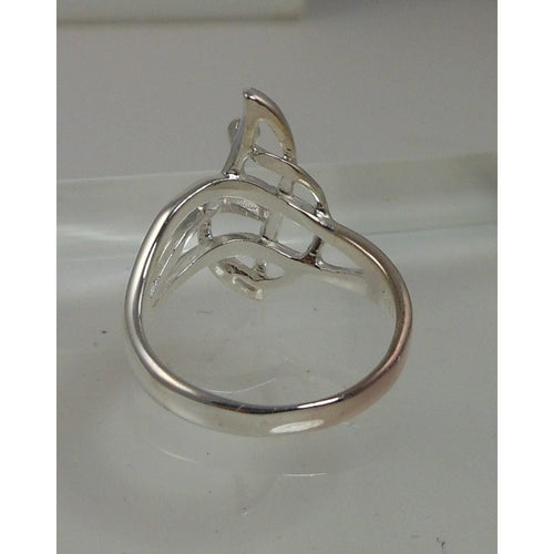 1990's New Unique Vintage Handmade 925 Sterling Silver Artistic Ring Size 7.5