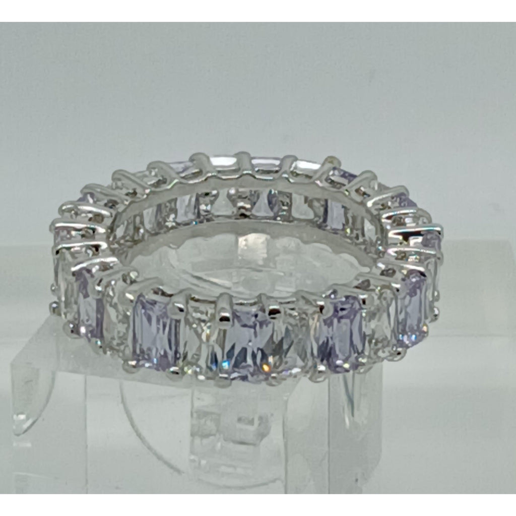 3.70CT White Gold EP Eternity Anniversary Wedding Band Ring Size 9 - HoneyThomas.com