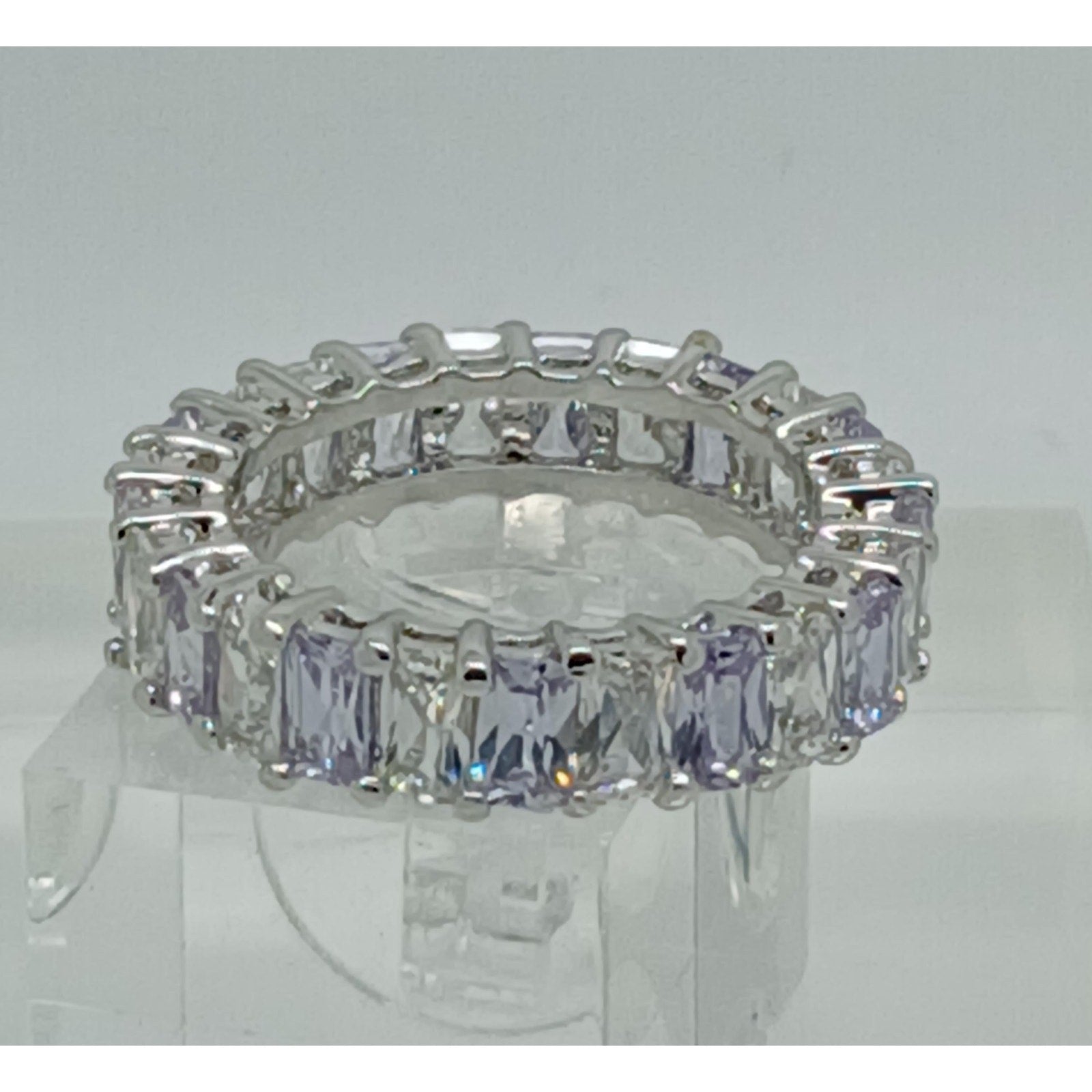 3.70CT White Gold EP Eternity Anniversary Wedding Band Ring Size 9 - HoneyThomas.com