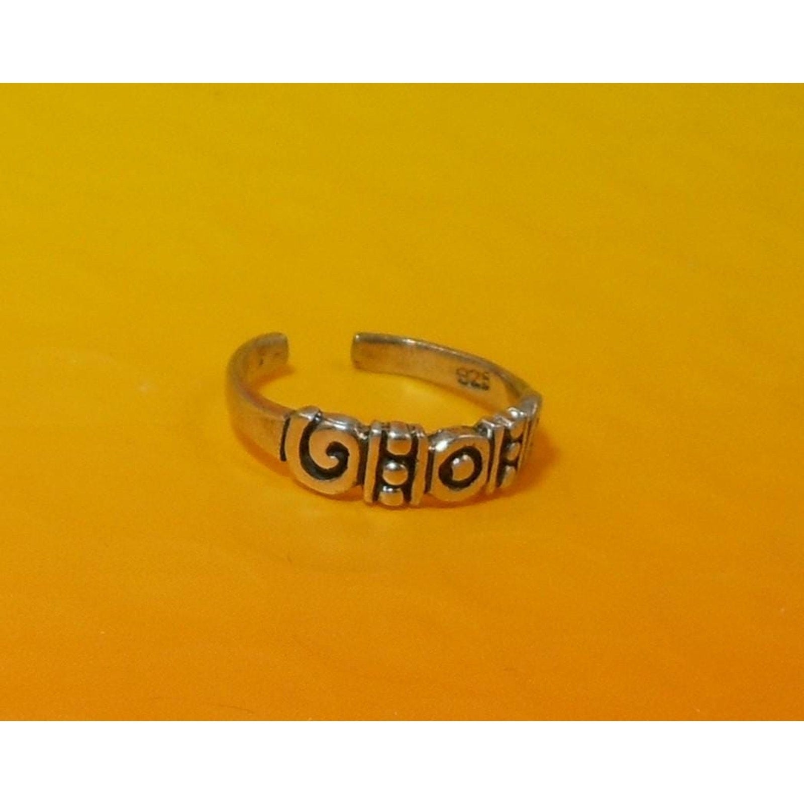Vintage Sterling Silver Celtic Tribal Swirl Toe Ring Handcrafted foot Jewelry NO - HoneyThomas.com