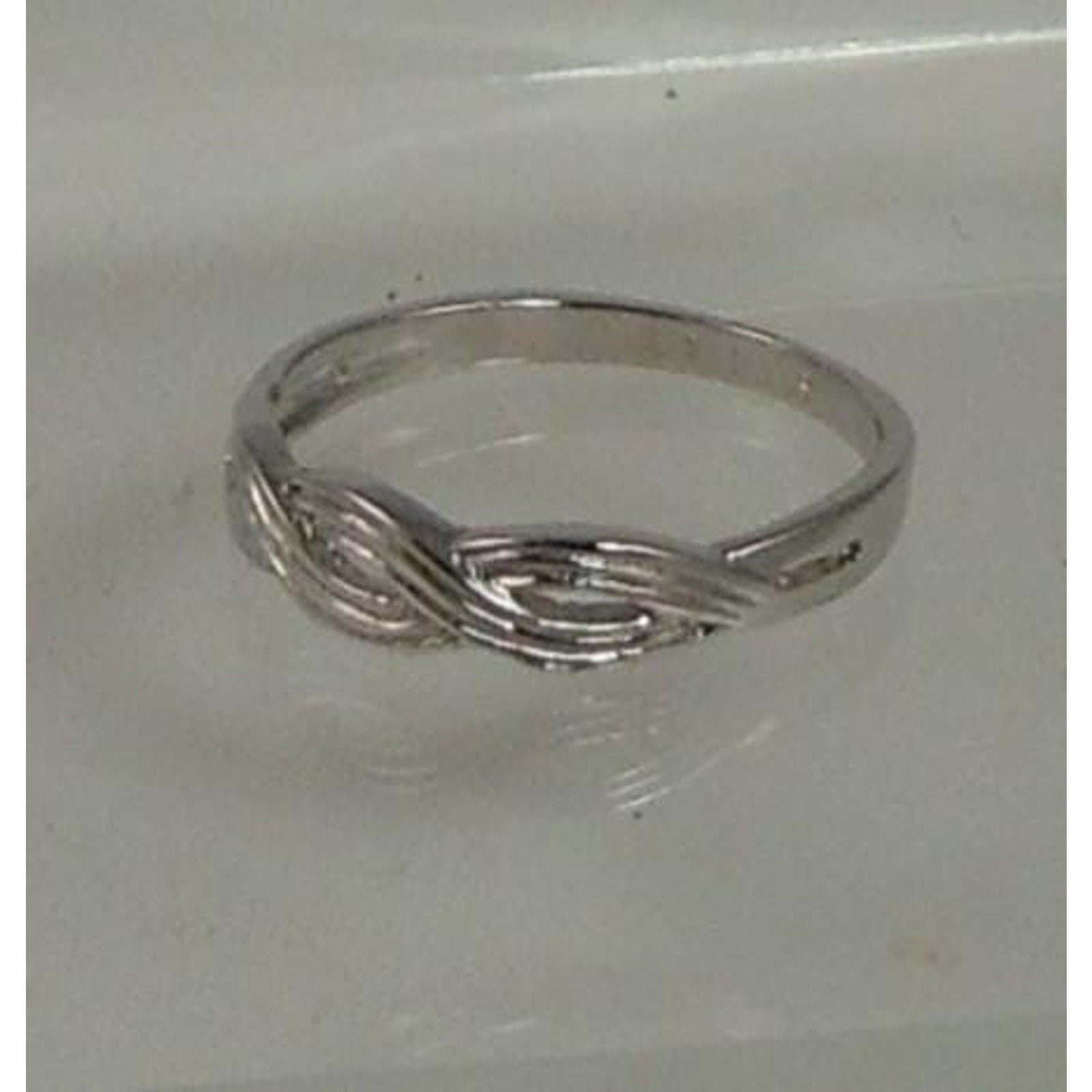 Sterling Silver Celtic Woven Braid Band Ring - Vintage 925 Size 7.5 5mm Irish