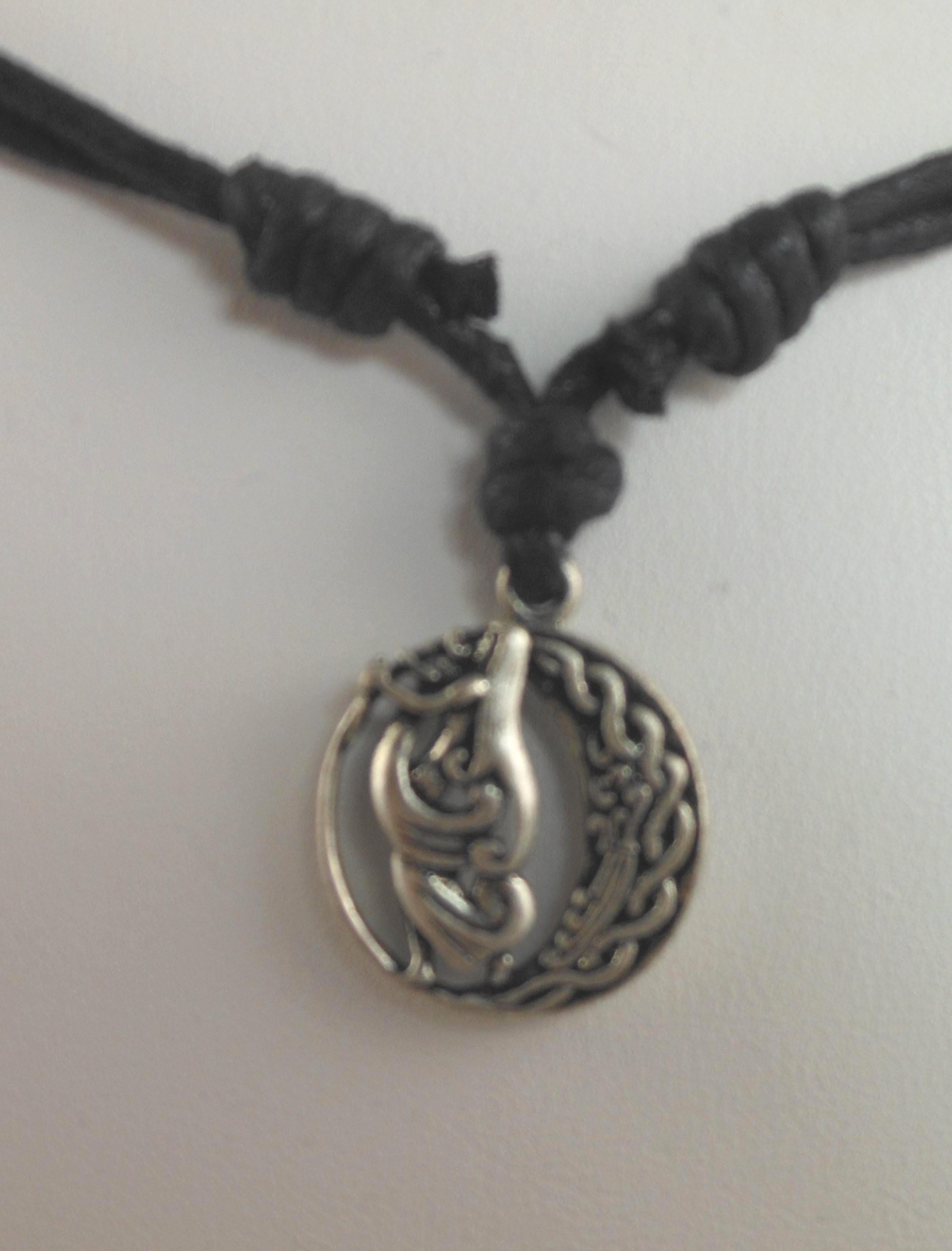Vintage Celtic Vision Necklace: Sacred Symbol-9 Pendant, 24" Cord