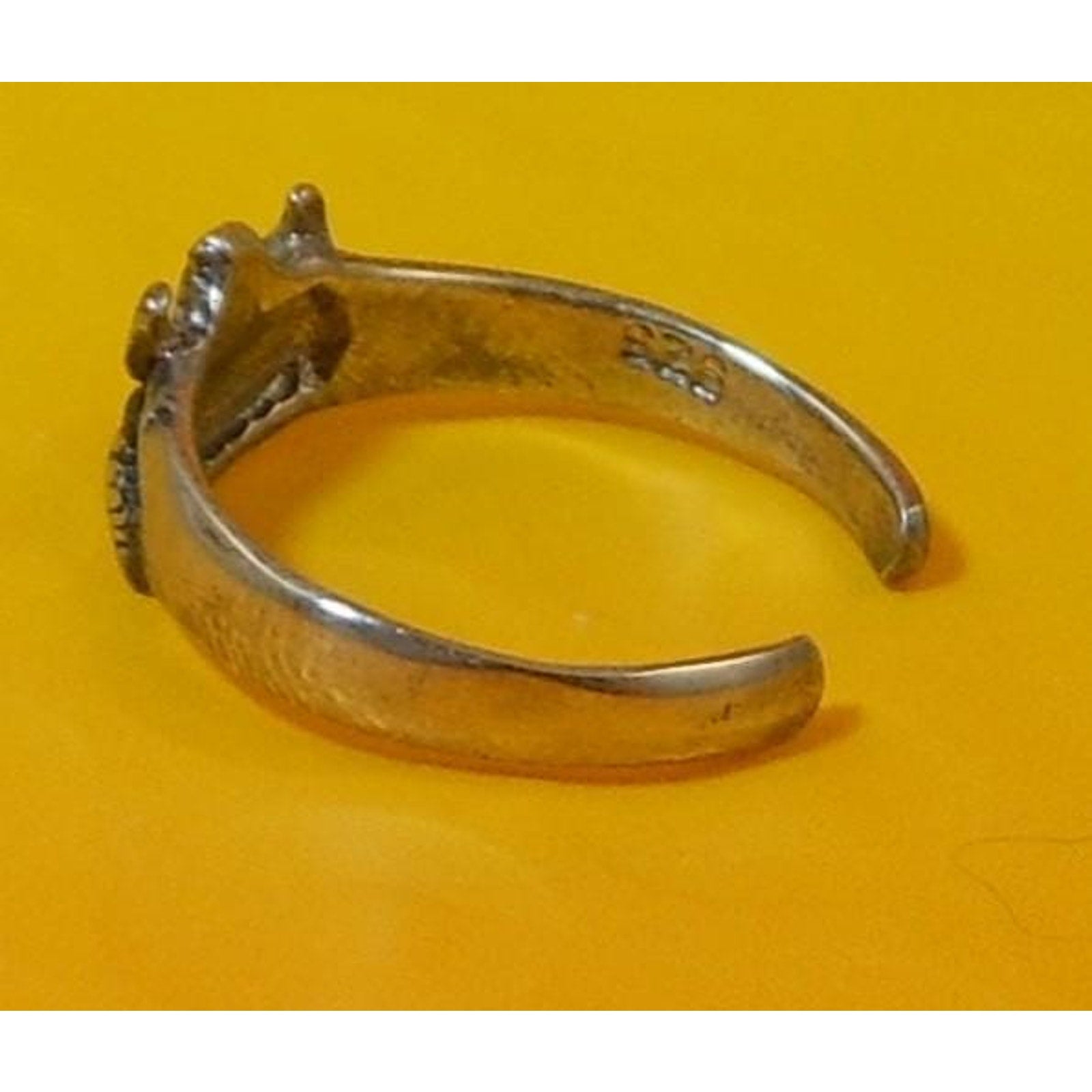 Vintage Sterling Silver Lucky Sexy Fun Elephant Toe Ring Boho Beach Foot Jewelry